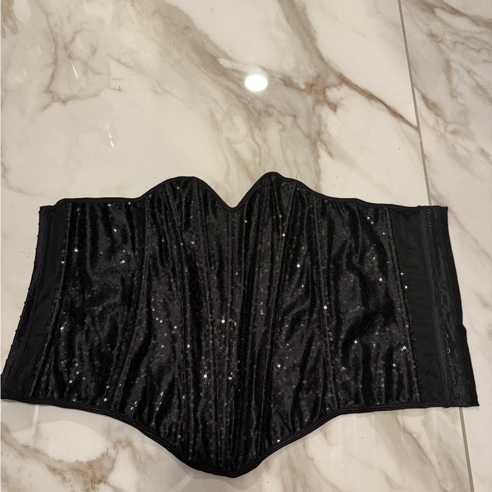 Black Sequin Corset